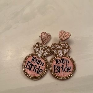 Felt Team Bride Earrings Bachelorette
